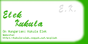 elek kukula business card